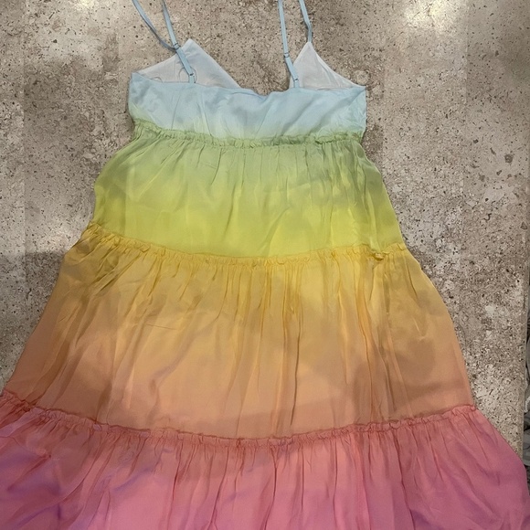 Cami NYC The Adrienne Rainbow Tiered Silk Dress - Picture 6 of 6